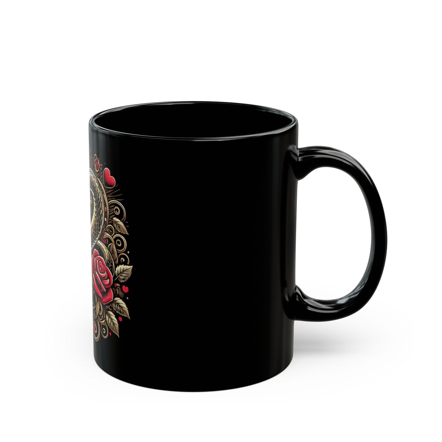 Year of the Snake 11oz Mug β Durable Black Ceramic Zodiac Drinkware