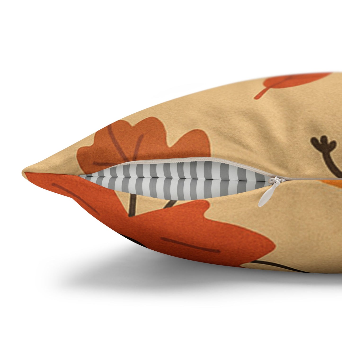 Cozy Autumn Pillow | Leaf Print Cushion Cover, Seasonal Home Accent, Thanksgiving Gift