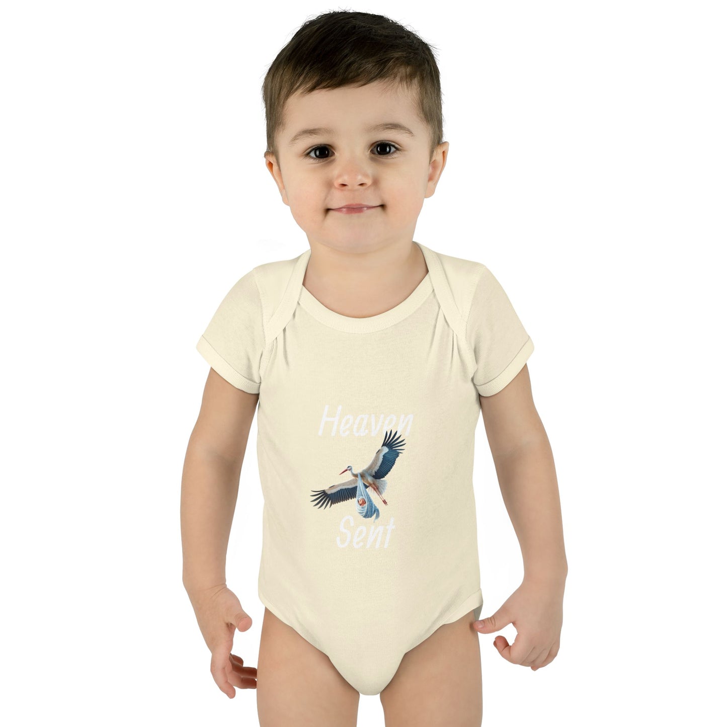 Adorable Stork Baby Bodysuit – Gender Neutral Infant Outfit, Newborn Gift, Cute Baby Shower Idea