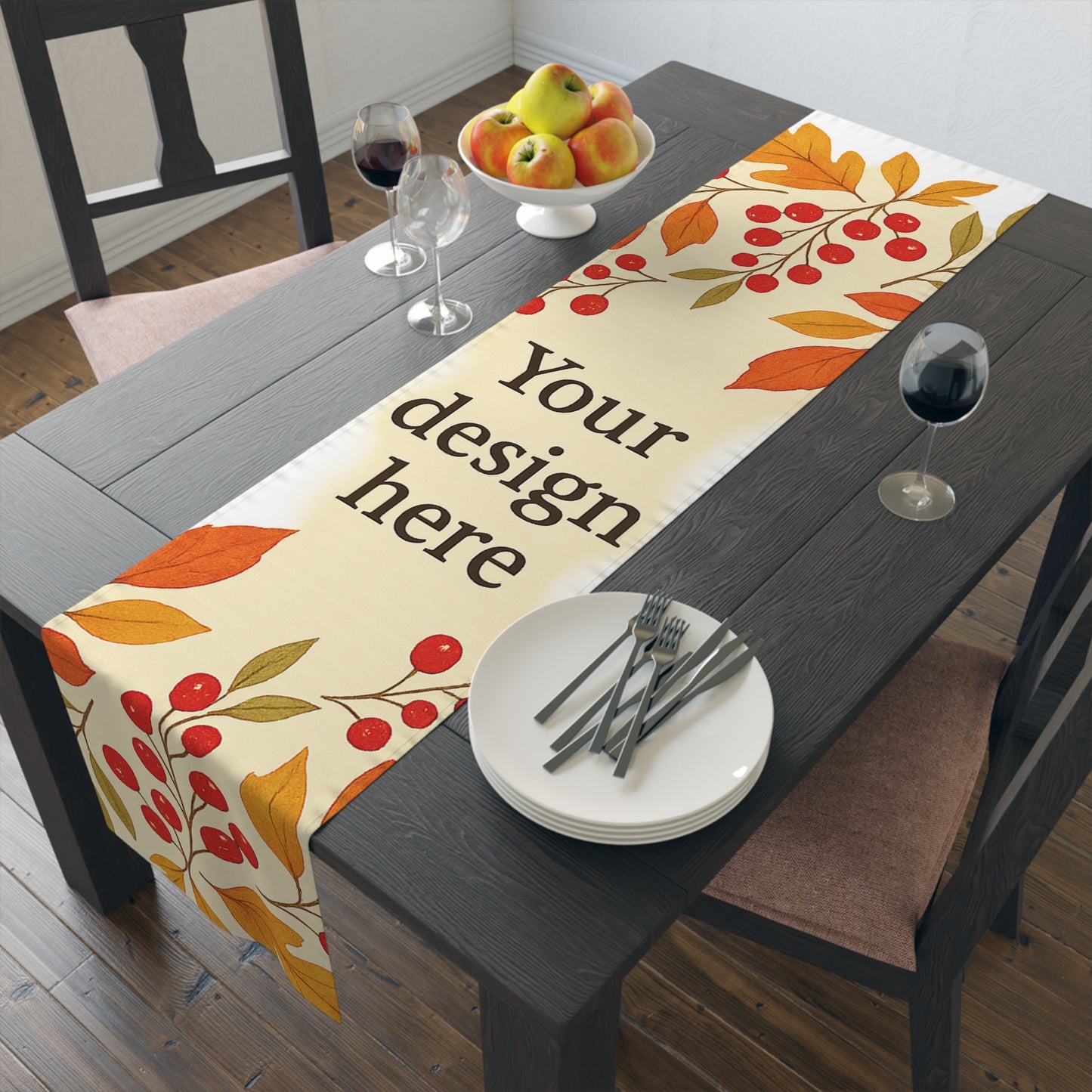 Autumn Harvest Table Runner | Chic Seasonal Decor for Fall Dining & Holiday Entertaining