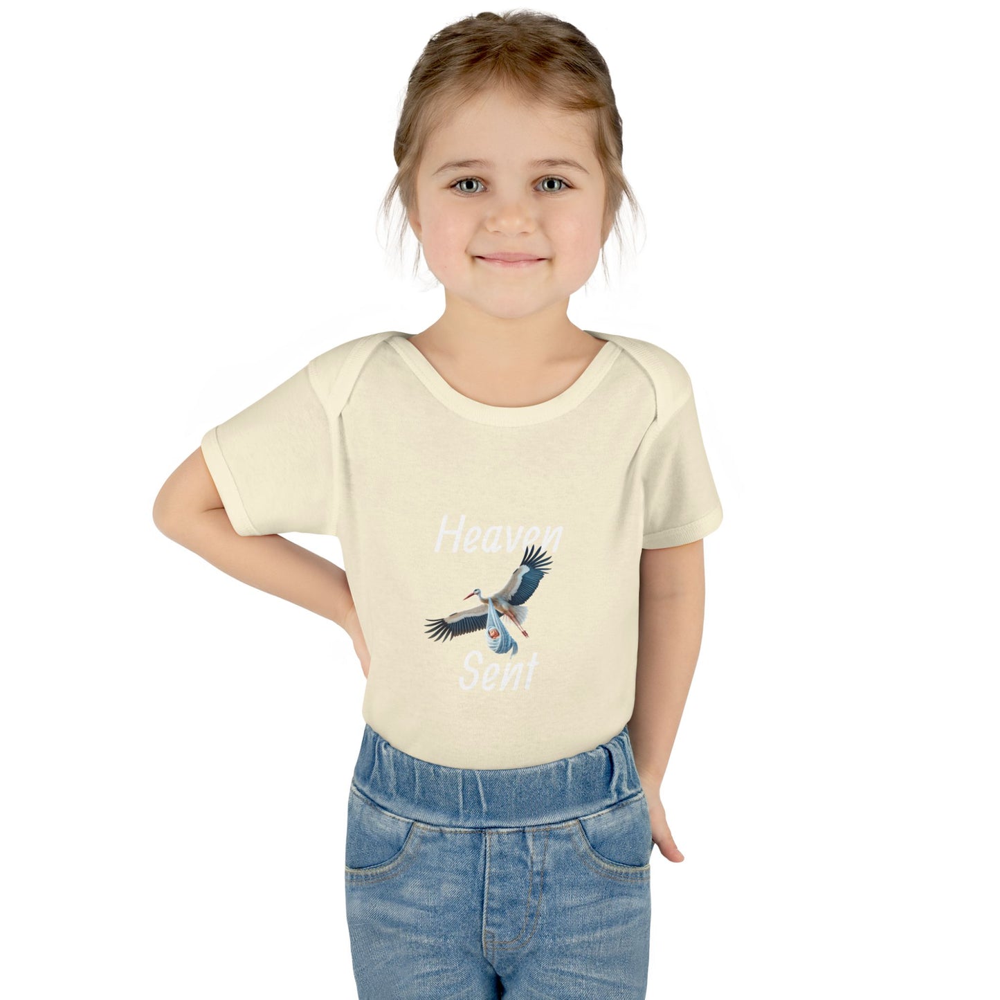 Adorable Stork Baby Bodysuit – Gender Neutral Infant Outfit, Newborn Gift, Cute Baby Shower Idea