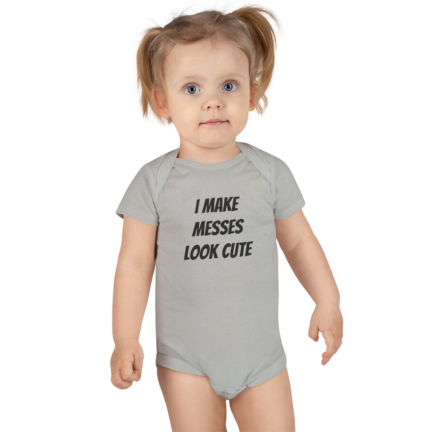 Funny Baby Onesie – “I Make Messes Look Cute” Newborn Outfit, Baby Shower Gift