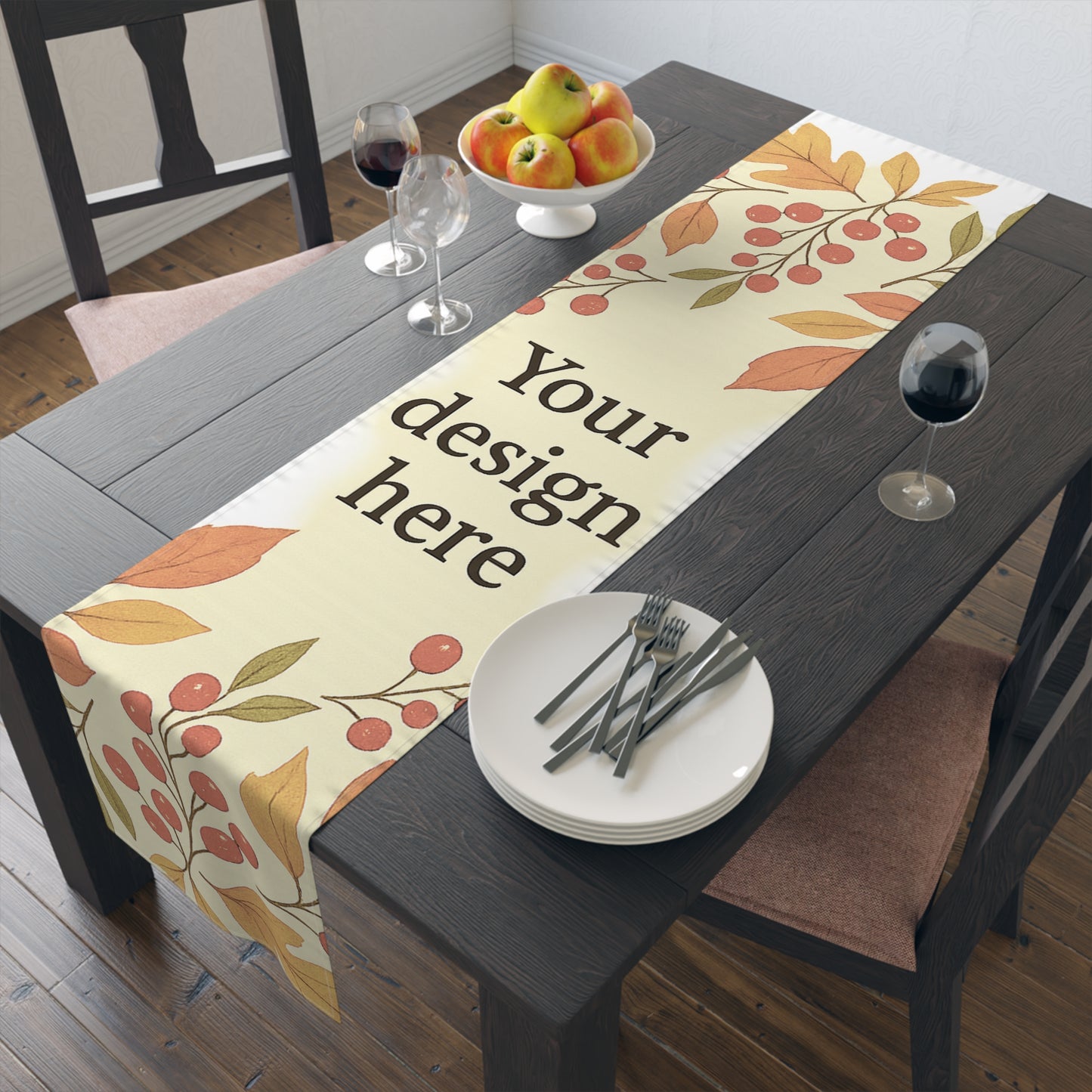 Autumn Harvest Table Runner | Chic Seasonal Decor for Fall Dining & Holiday Entertaining