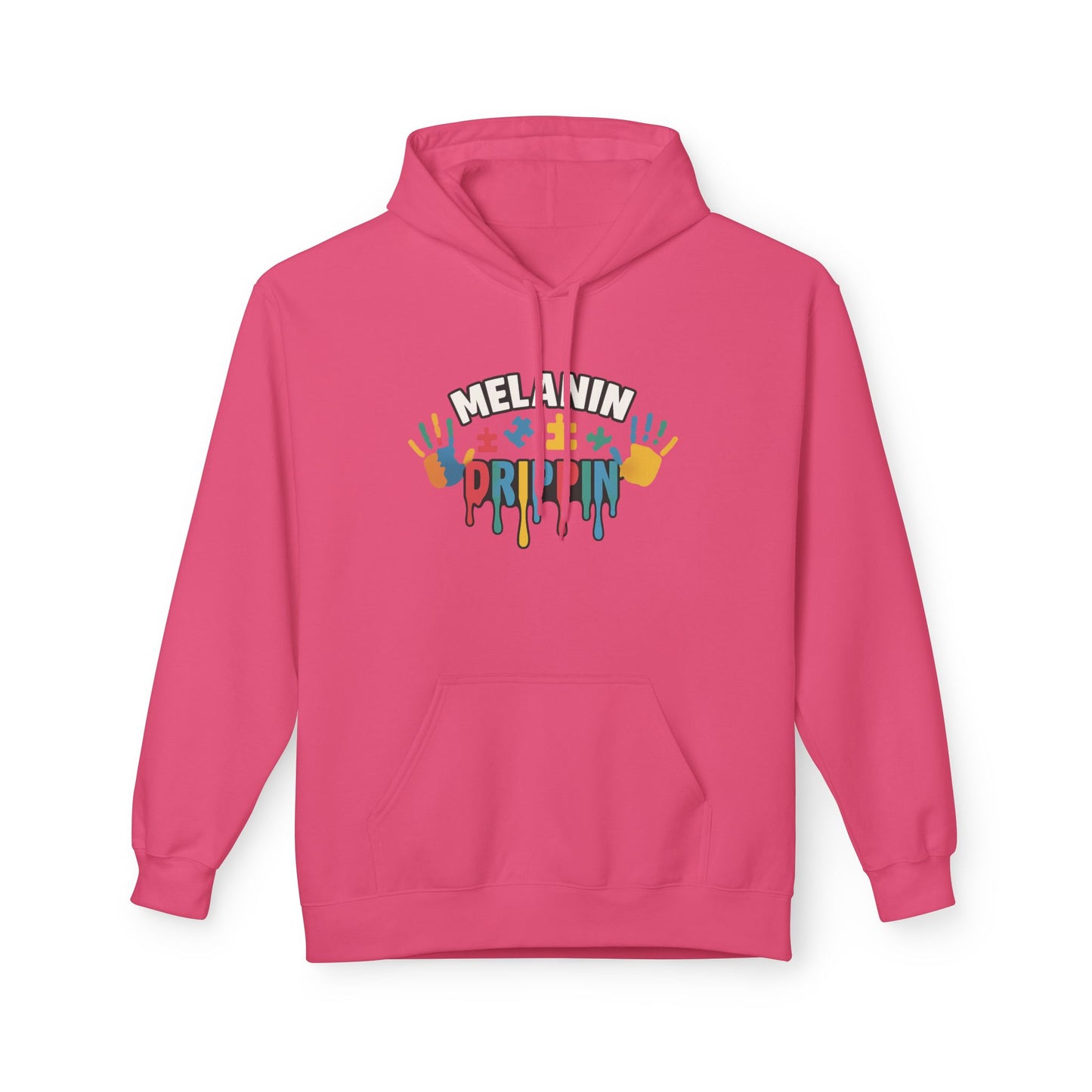 Melanin Poppin' Fleece Hoodie – All-Season Comfort & Inclusive Style