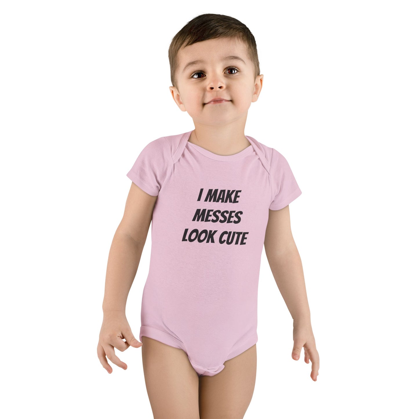 Funny Baby Onesie – “I Make Messes Look Cute” Newborn Outfit, Baby Shower Gift