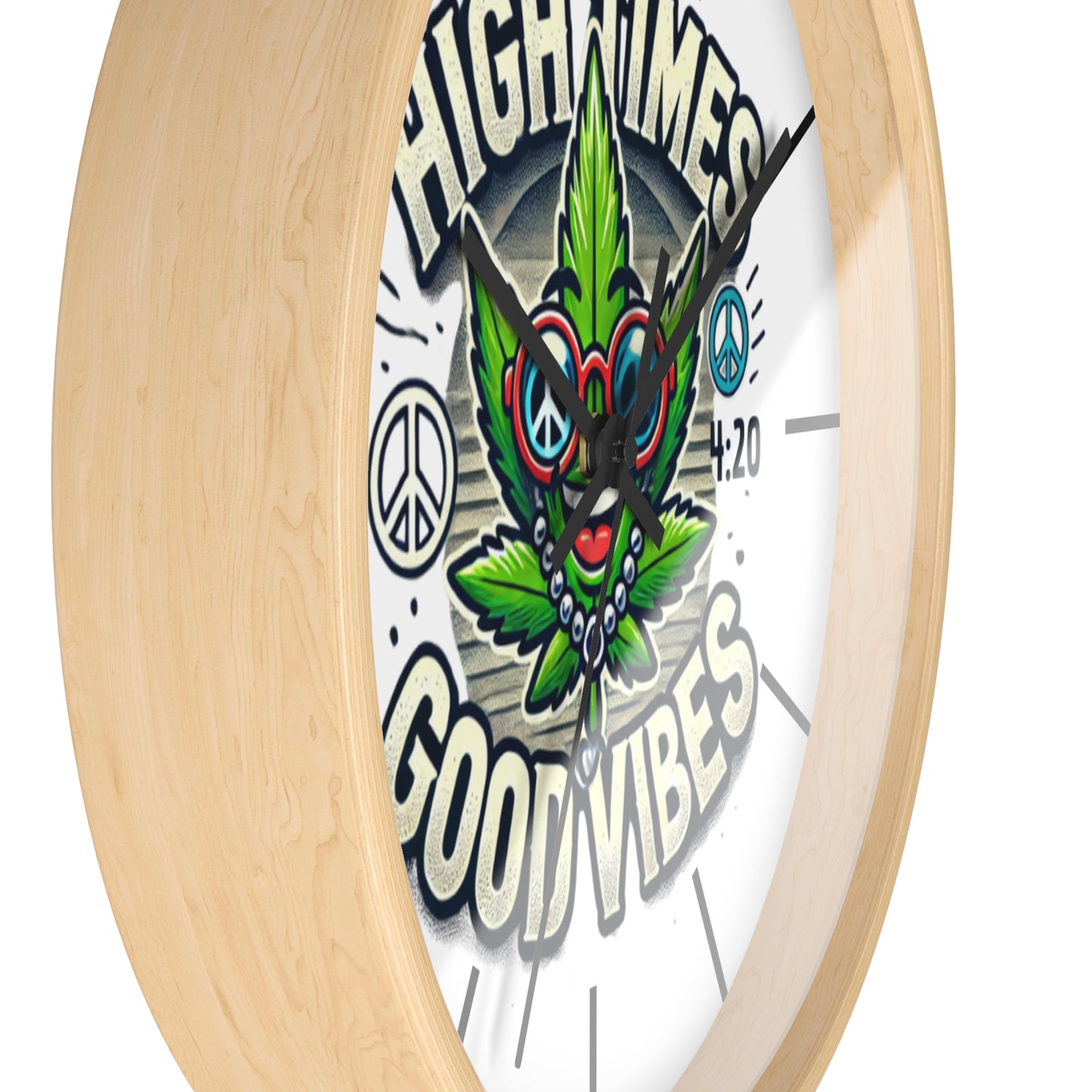 High AF Wall Clock – Trippy Weed Art, 420 Party Decor, Psychedelic Vibe for Chill Spaces