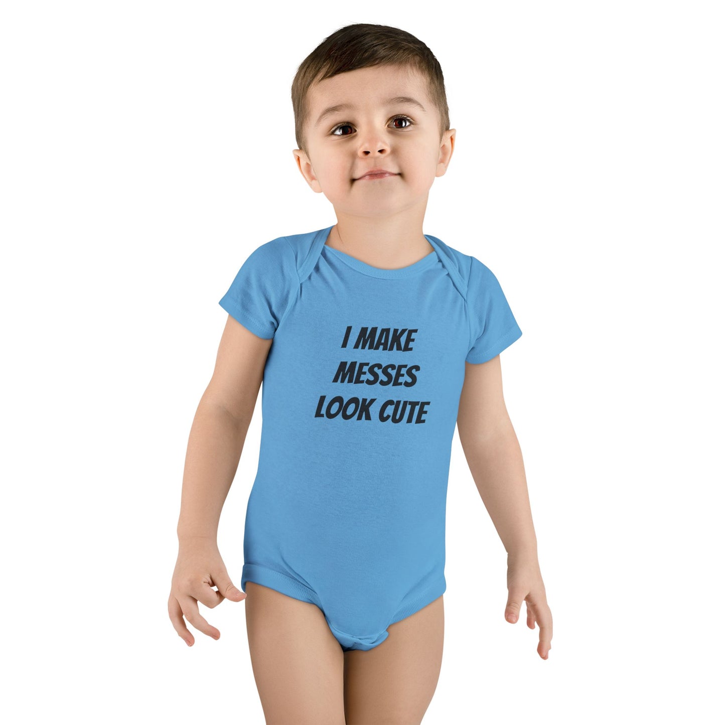 Funny Baby Onesie – “I Make Messes Look Cute” Newborn Outfit, Baby Shower Gift