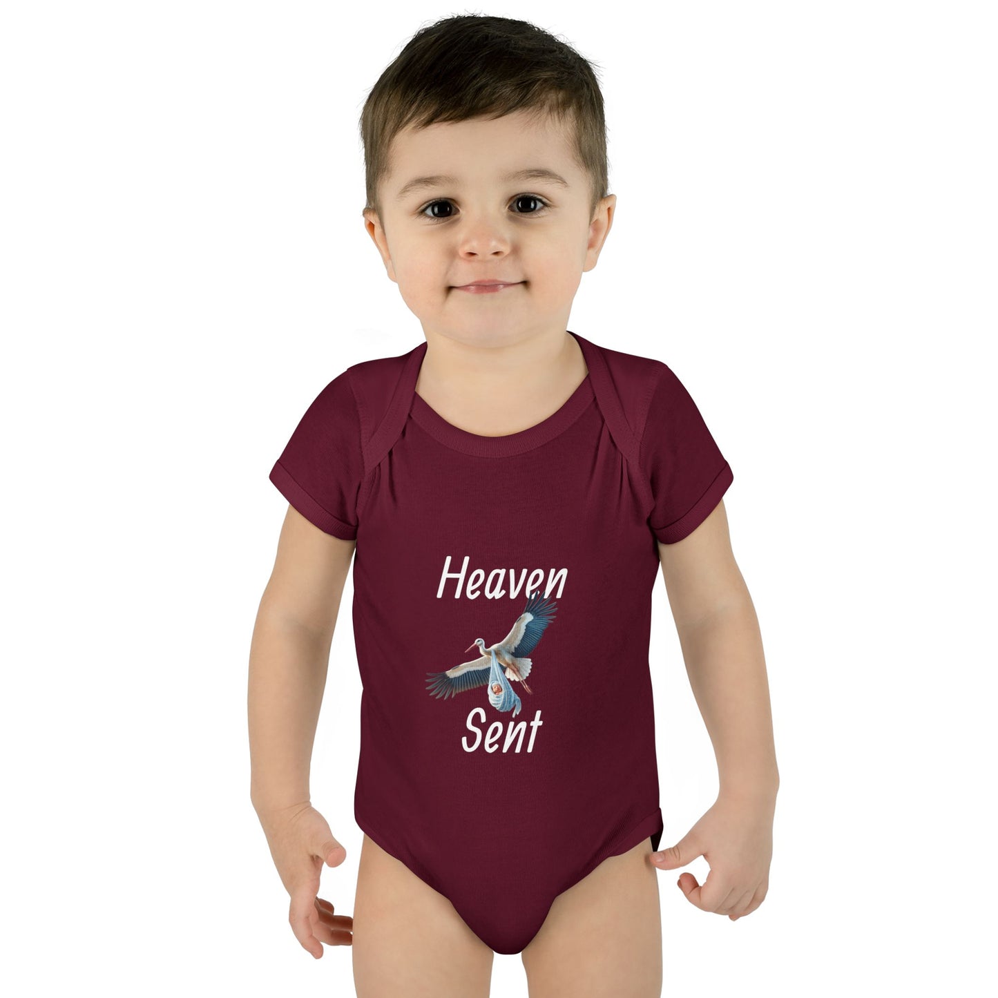 Adorable Stork Baby Bodysuit – Gender Neutral Infant Outfit, Newborn Gift, Cute Baby Shower Idea