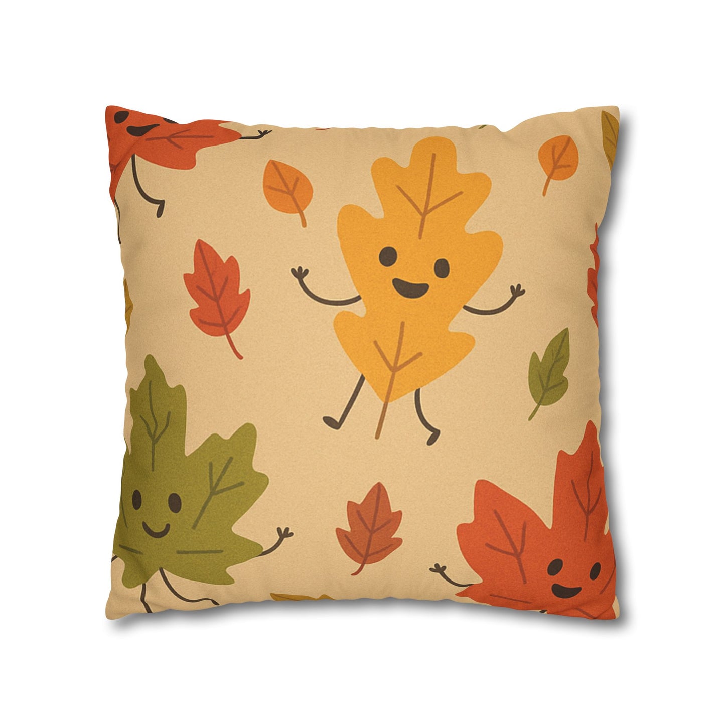 Cozy Autumn Pillow | Leaf Print Cushion Cover, Seasonal Home Accent, Thanksgiving Gift