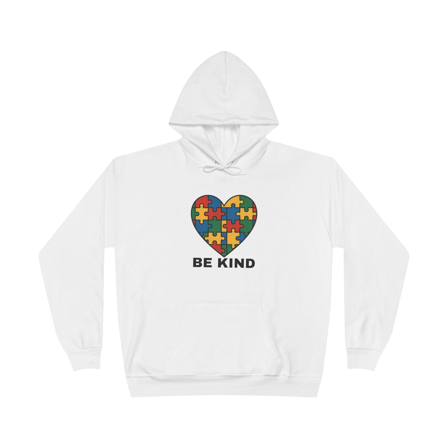 Autism Awareness Hoodie โ Kindness Puzzle Heart Eco-Friendly Unisex Sweatshirt