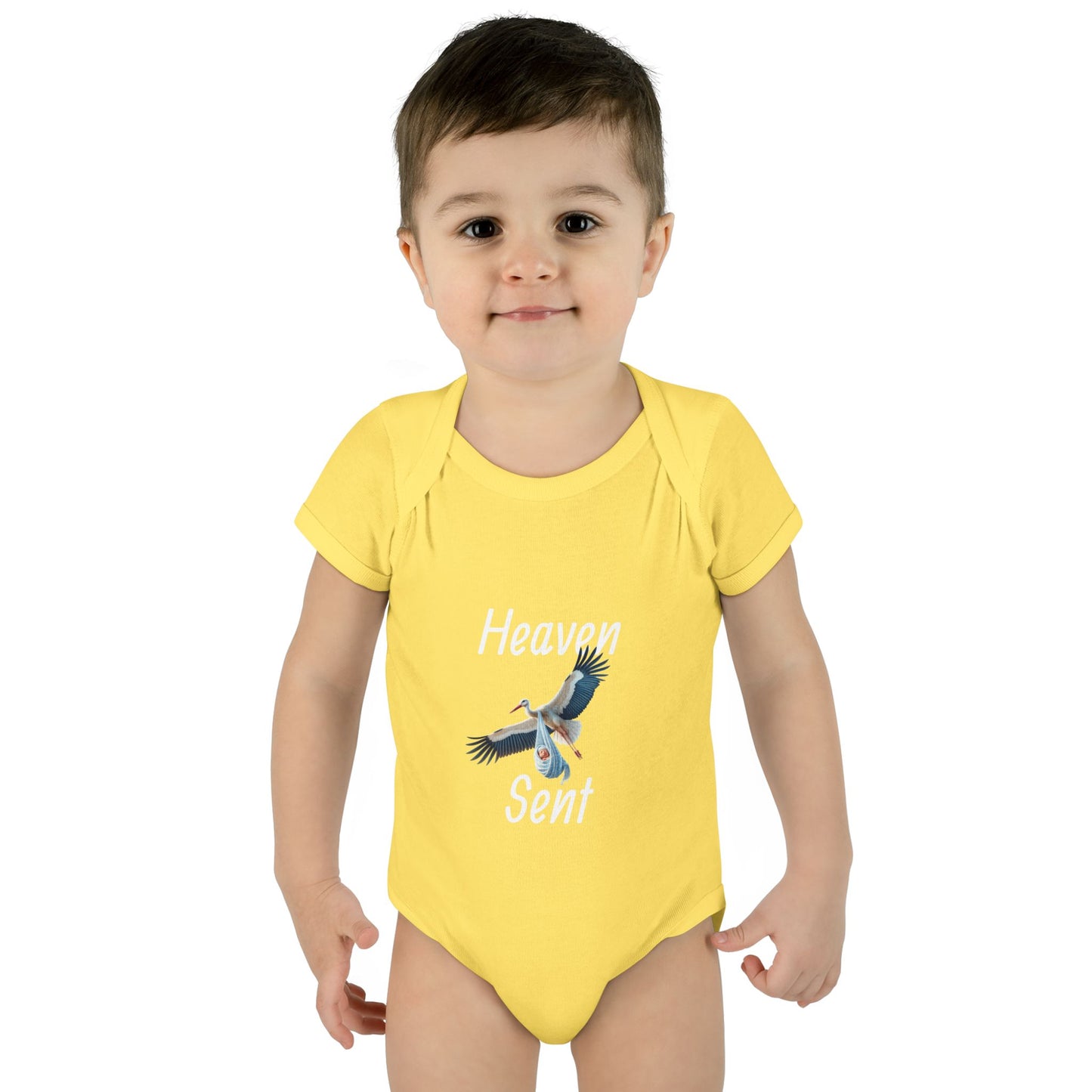 Adorable Stork Baby Bodysuit – Gender Neutral Infant Outfit, Newborn Gift, Cute Baby Shower Idea