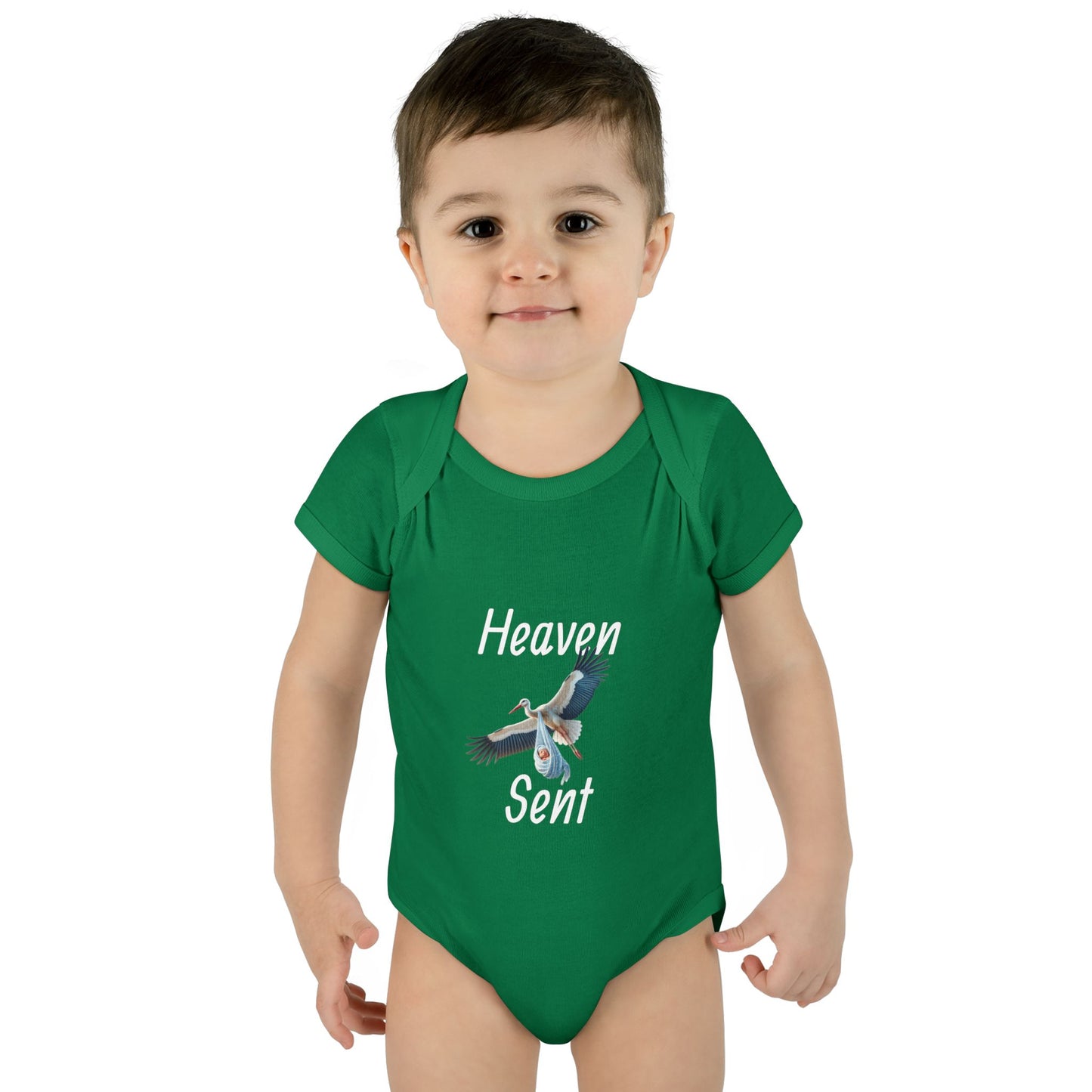Adorable Stork Baby Bodysuit – Gender Neutral Infant Outfit, Newborn Gift, Cute Baby Shower Idea