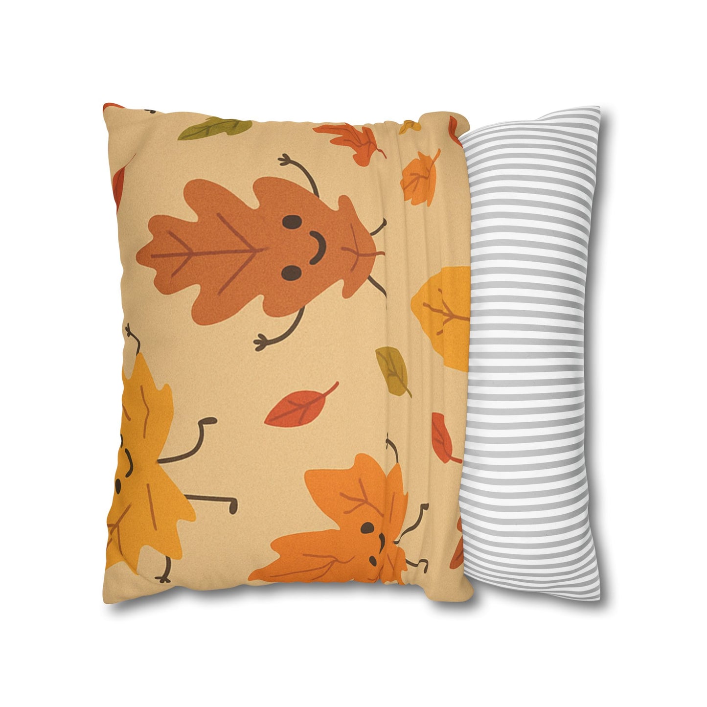 Cozy Autumn Pillow | Leaf Print Cushion Cover, Seasonal Home Accent, Thanksgiving Gift