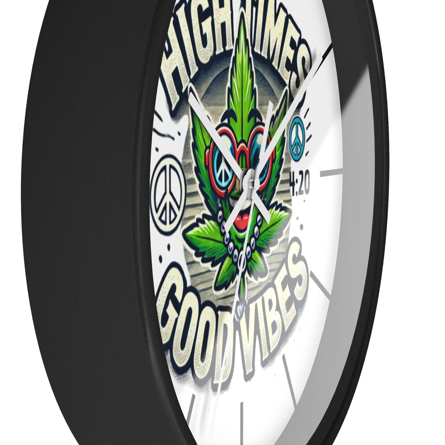 High AF Wall Clock – Trippy Weed Art, 420 Party Decor, Psychedelic Vibe for Chill Spaces