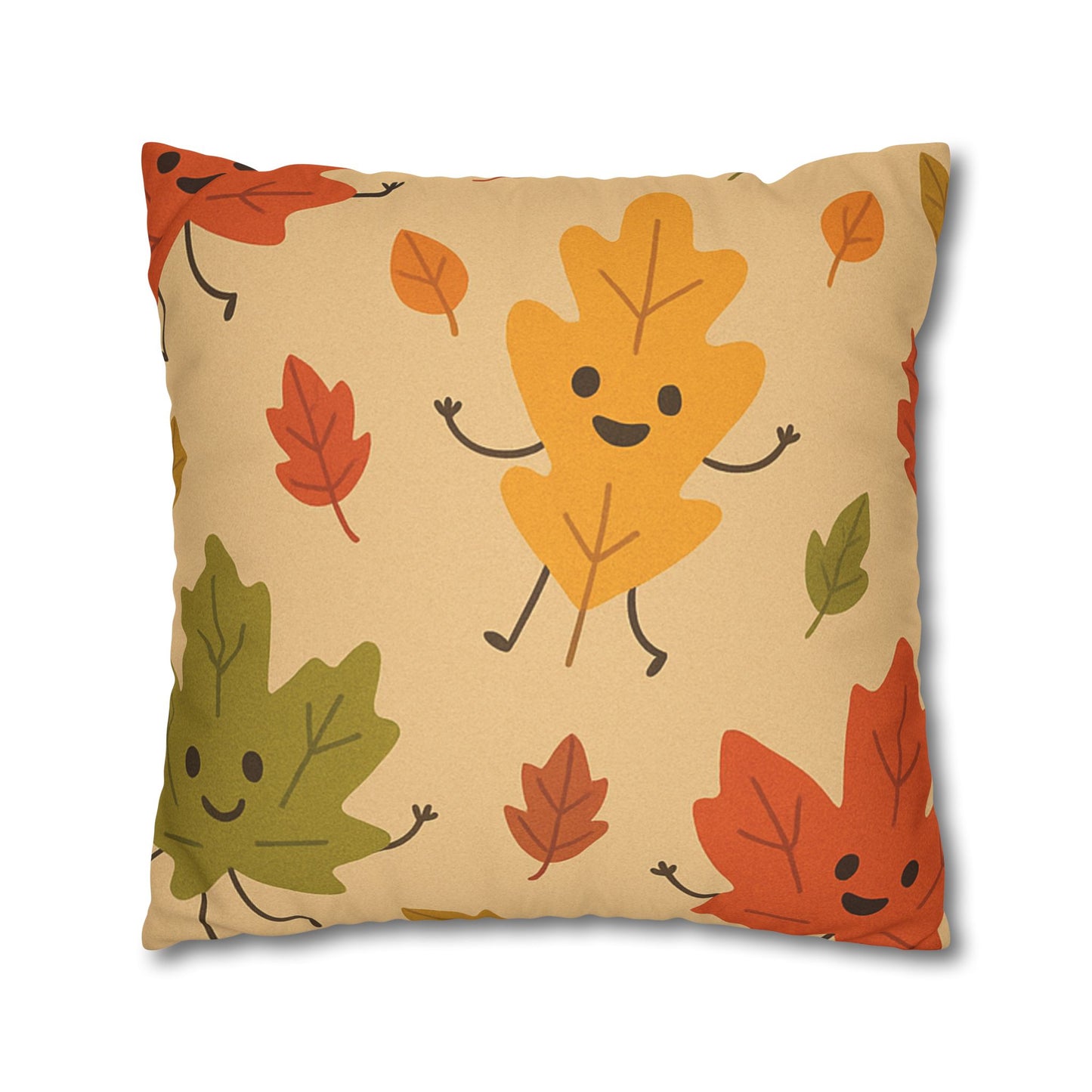 Cozy Autumn Pillow | Leaf Print Cushion Cover, Seasonal Home Accent, Thanksgiving Gift