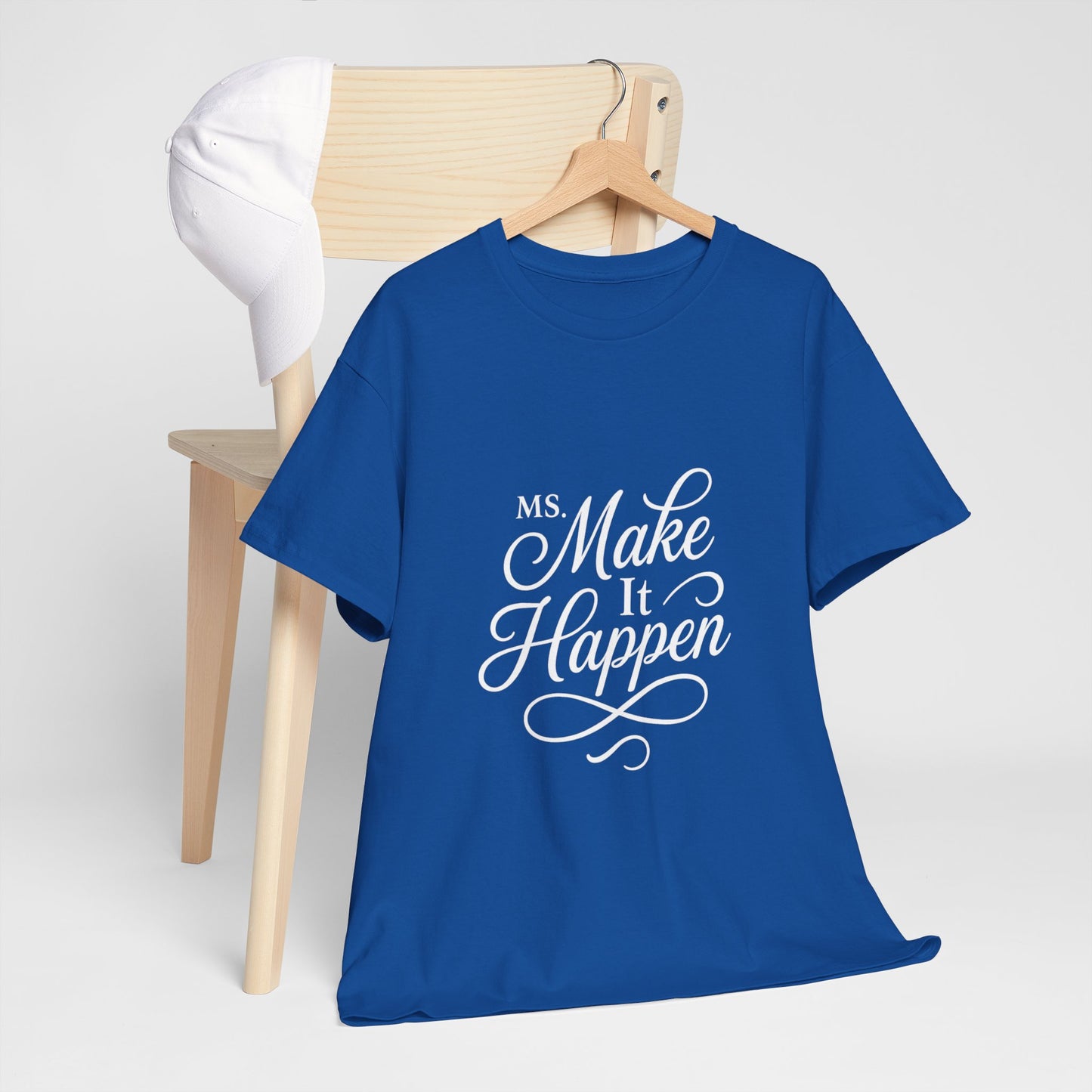 Ms.Makeithappen Graphic Tee. T-Shirt, Casual Streetwear, Fun Everyday Top, Bold Gift Idea