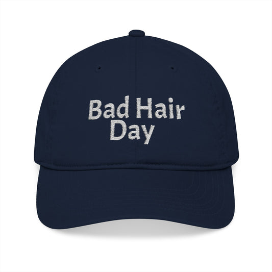 Bad Hair Day Organic Cotton Cap – Adjustable Sustainable Hat, Perfect for Summer, Gifting & Everyday Wear
