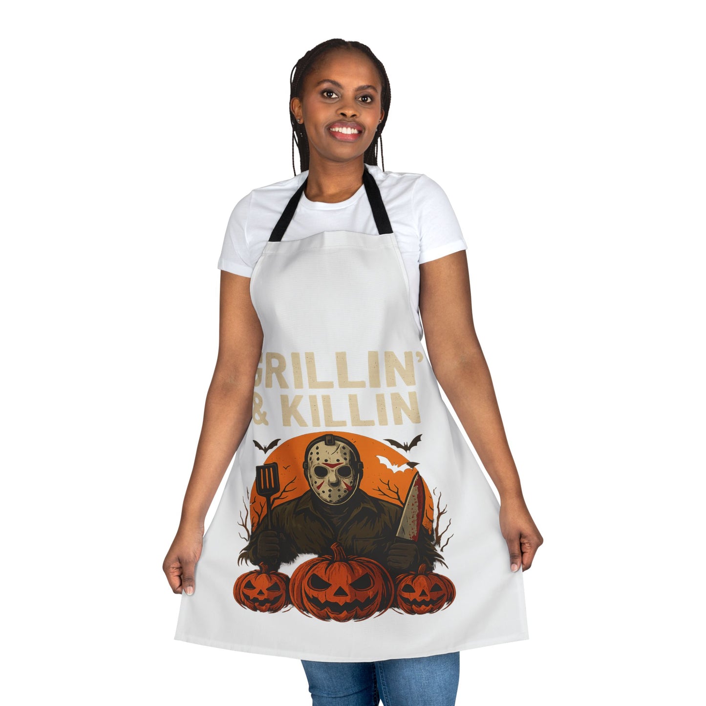 Halloween Chef Apron, Perfect for Grilling, BBQ, Backyard Parties, Cooking Gifts