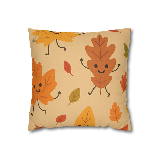 Cozy Autumn Pillow | Leaf Print Cushion Cover, Seasonal Home Accent, Thanksgiving Gift