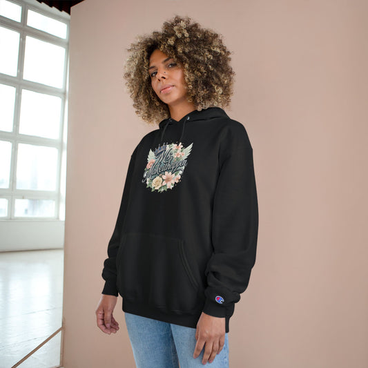Ms.Makeithappen Floral Hoodie 🌸 | Bold Women’s Champion Streetwear, Cozy Everyday Style